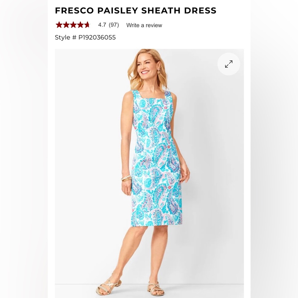 FRESCO PAISLEY SHEATH DRESS